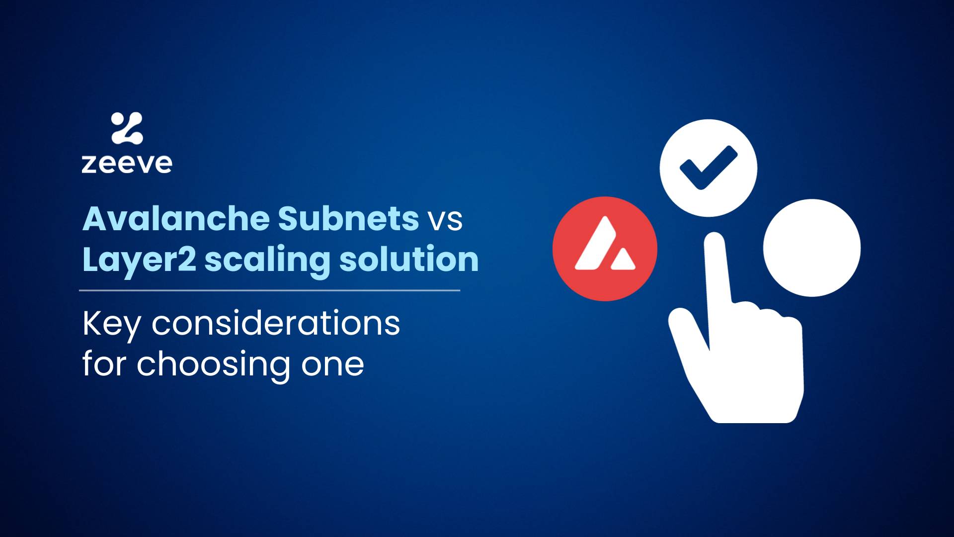 Avalanche subnets vs layer2 scaling solution